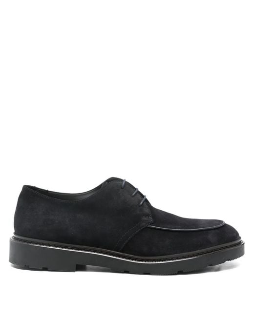 Fratelli Rossetti Black Tonal-Stitch Derby Shoes for men