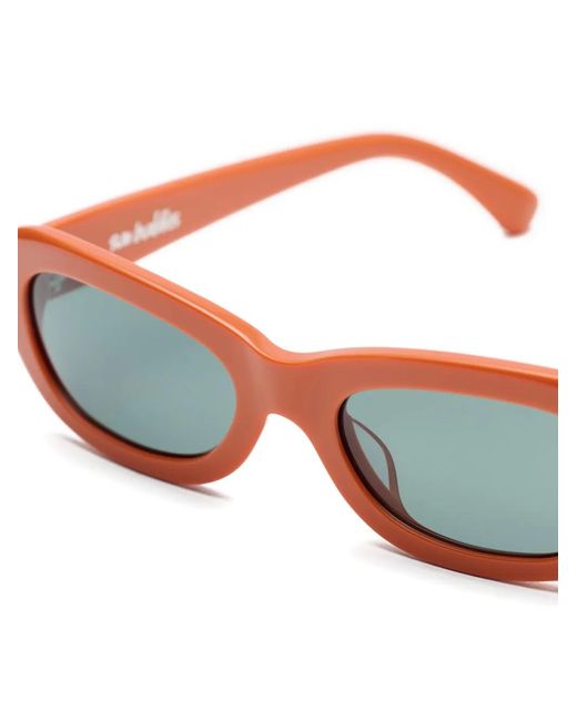 Sun Buddies Orange Miuccia Oval-Frame Sunglasses