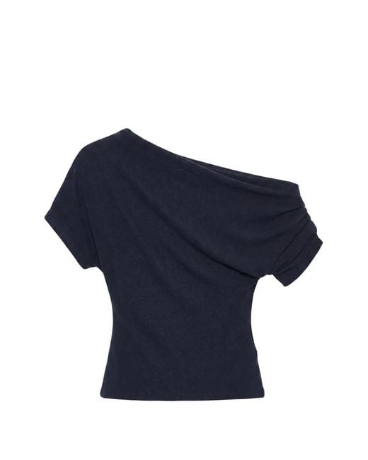Reformation Blue Iris Off-Shoulder Top