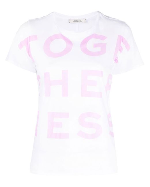 Dorothee Schumacher Togetherness-print T-shirt in White | Lyst