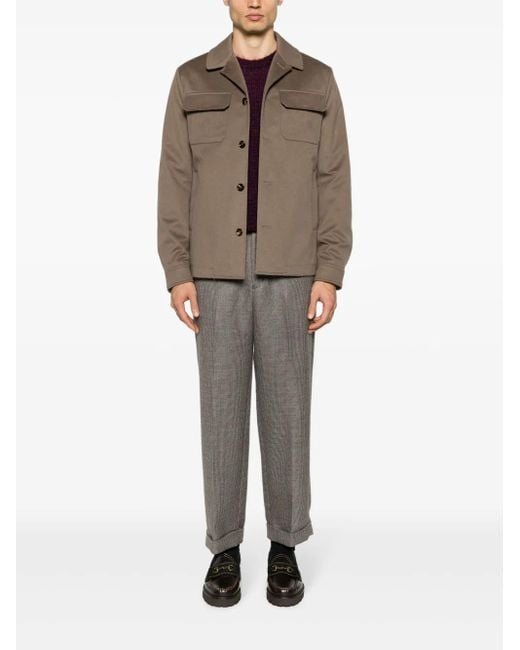 KIRED Brown Patch-Pockets Wool Jacket for men