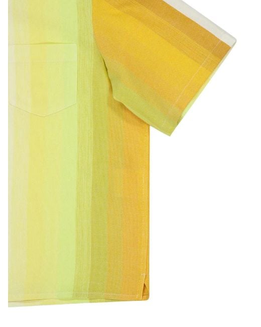 Marrakshi Life Yellow Striped Short-Sleeved Shirt