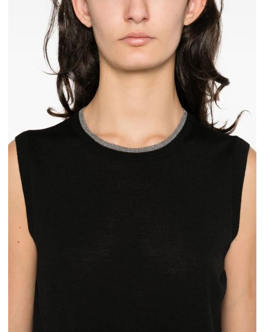 Ensemble Haut-Cardigan À Boutonnière Gran Sasso en coloris Black