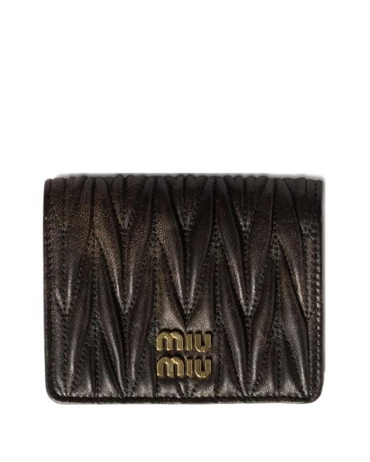 Cartera de matelassé Miu Miu de color Black