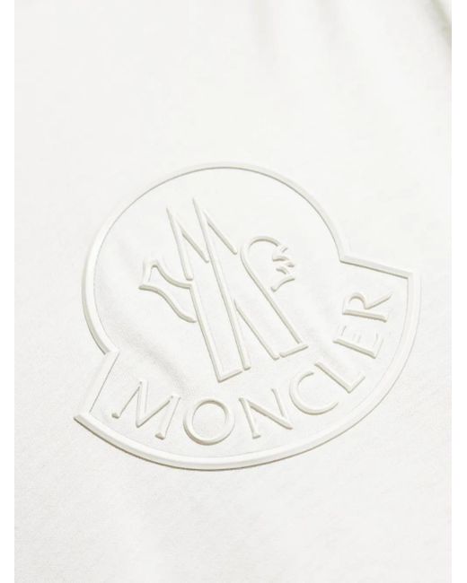 メンズ Moncler ロゴ Tシャツ White
