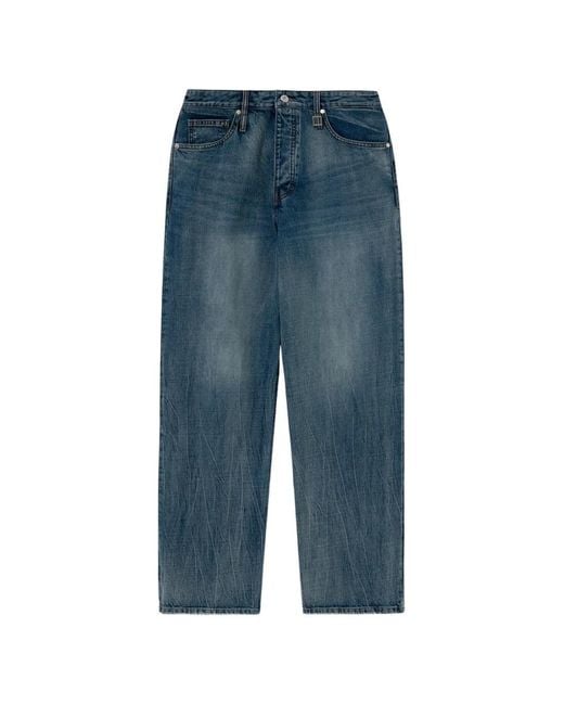 Wooyoungmi Blue Jean Droit À Effet Délavé for men