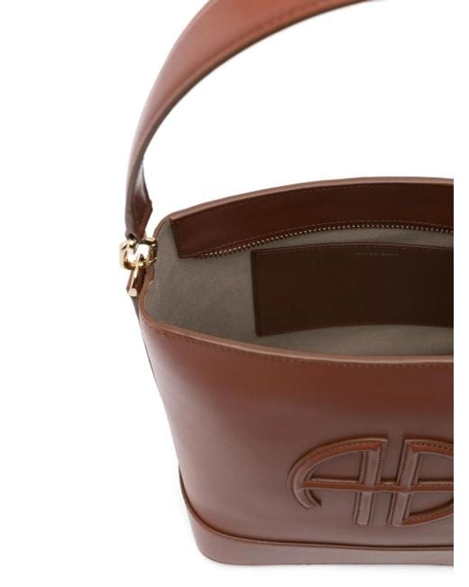 Anine Bing Brown Shopper Mit Logo-Patch