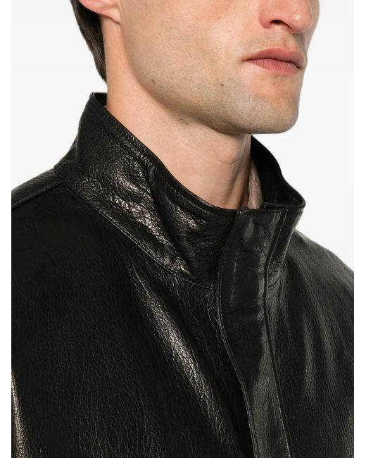 SERGIO MORETTI FIRENZE Black High-Neck Panelled Jacket for men