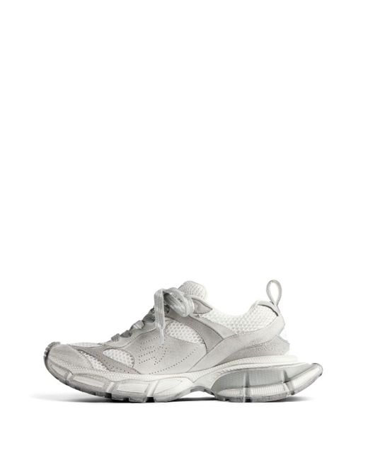 Balenciaga White Grey 3xl Panelled Sneakers for men