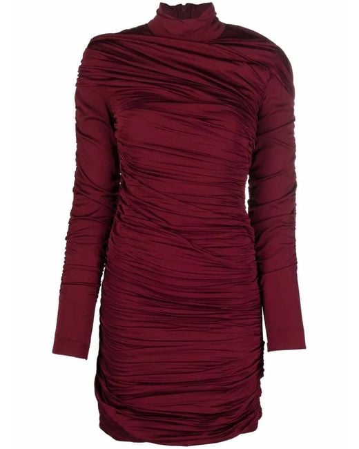 Stella McCartney Red Faye Ruched Minidress