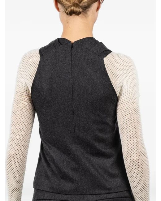 A.L.C. Black Crossover Sleeveless Top