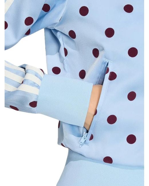Adidas Blue Polka-Dot Track Jacket