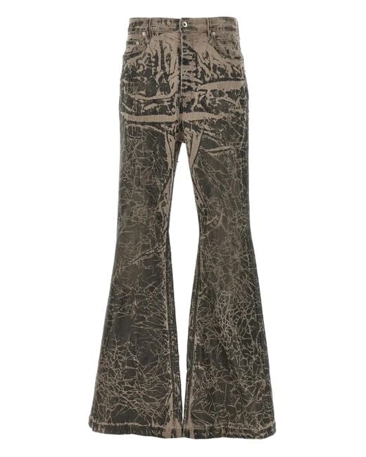 Vaqueros bootcut con botones Rick Owens de hombre de color Gray