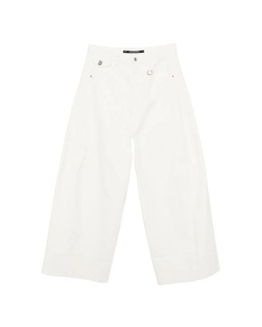 Julius White Wide-Leg Trousers for men