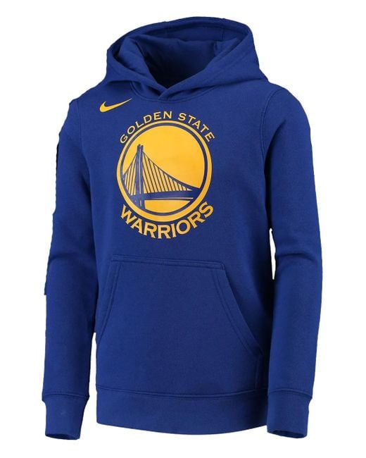Nike Blue Nba Golden State Warriors Hoodie for men