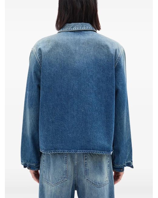 Ann Demeulemeester Blue Juel Boxy-Fit Denim Shirt for men