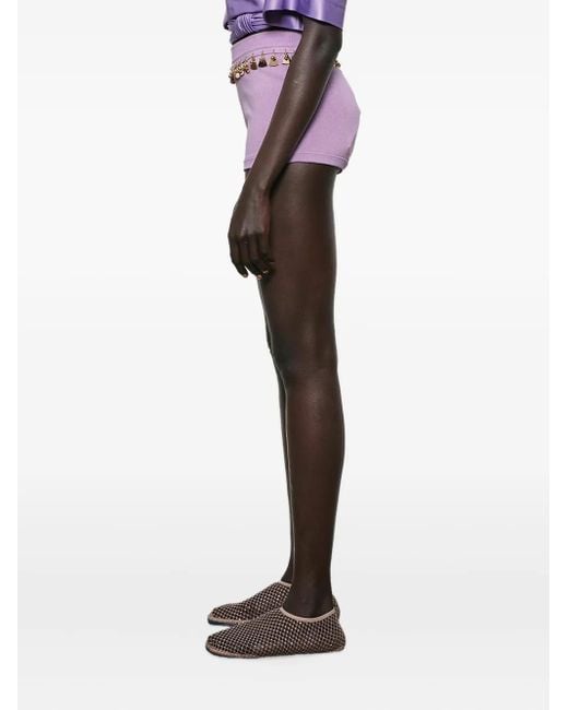 Shorts Con Decorazione di Rabanne in Purple