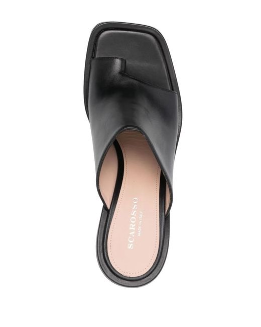 Scarosso Black 85Mm Gwen Mules