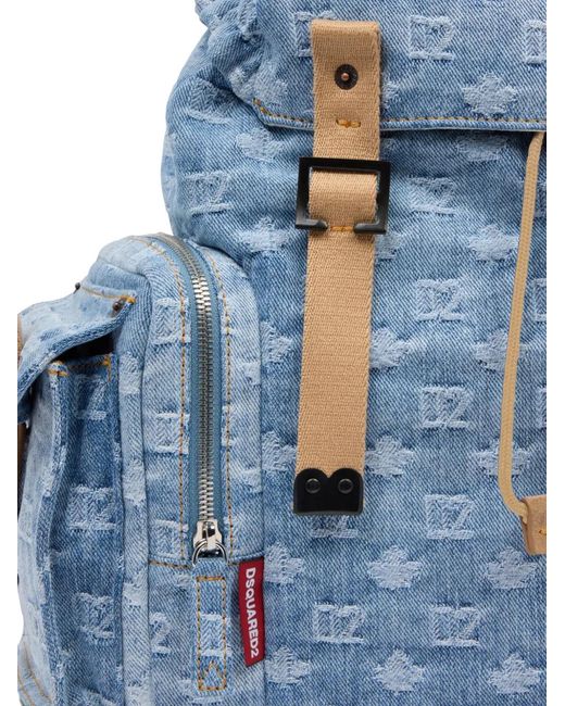 メンズ DSquared² モノグラム バックパック Blue