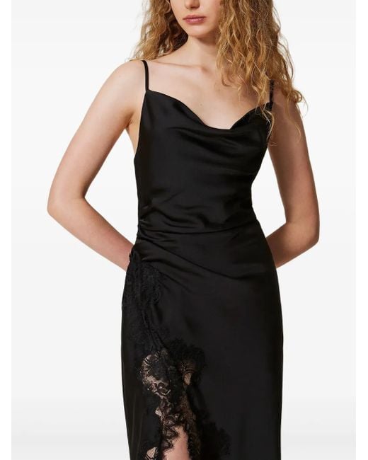 Twinset レーストリム ドレス Black