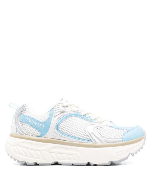 Twinset Sneakers Met Colourblocking in het White