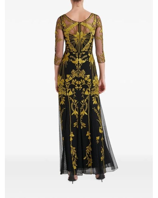 Temperley London Green Robe Longue Thisbe À Col V