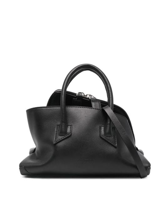 Sac Cabas En Cuir The Attico en coloris Black