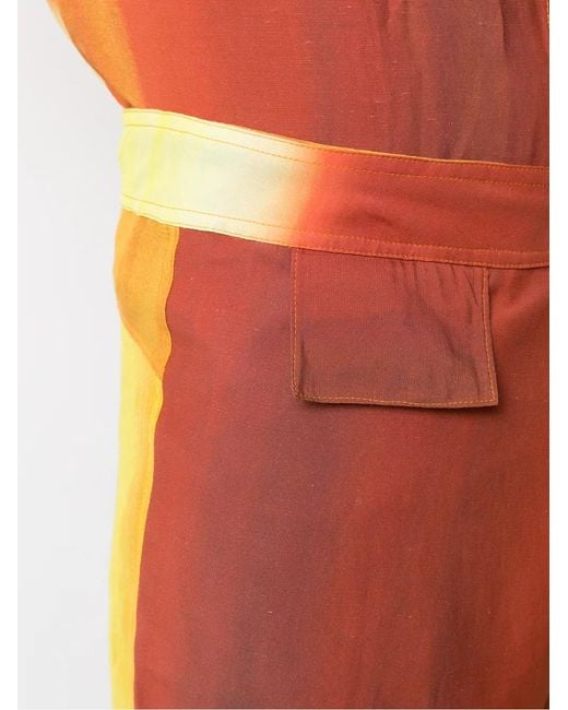 Amir Slama Orange Bermuda À Imprimé Dégradé for men