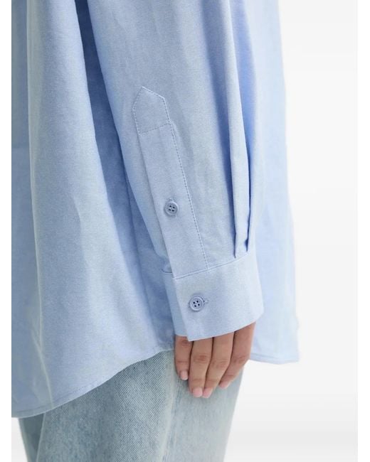 Stine Goya Blue Flower-Appliqué Shirt