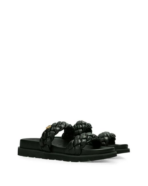 Mexx Black Braided-Strap Platform Sandals