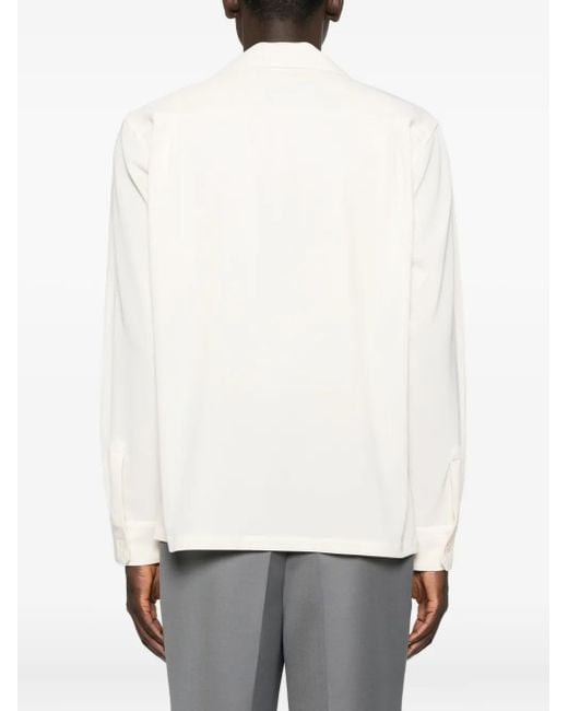 Second/Layer White Double-Pocket Long-Sleeve Shirt for men