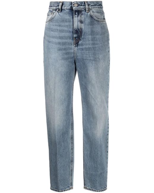 Totême Organic Cotton Tapered Jeans in Blue | Lyst