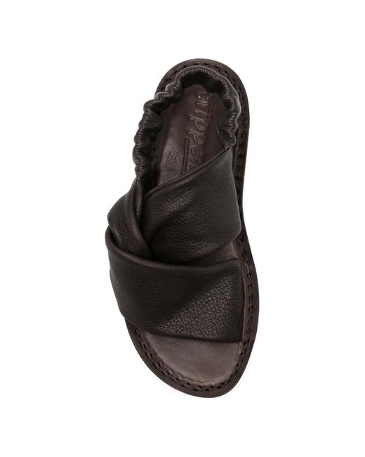 Trippen Black Embrace Leather Sandals