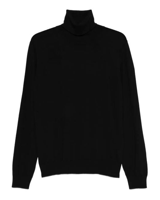 メンズ Alpha Studio タートルネック セーター Black