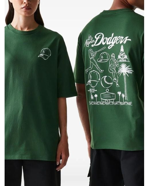 KTZ Green La Dodgers Mlb Graphic-Print T-Shirt