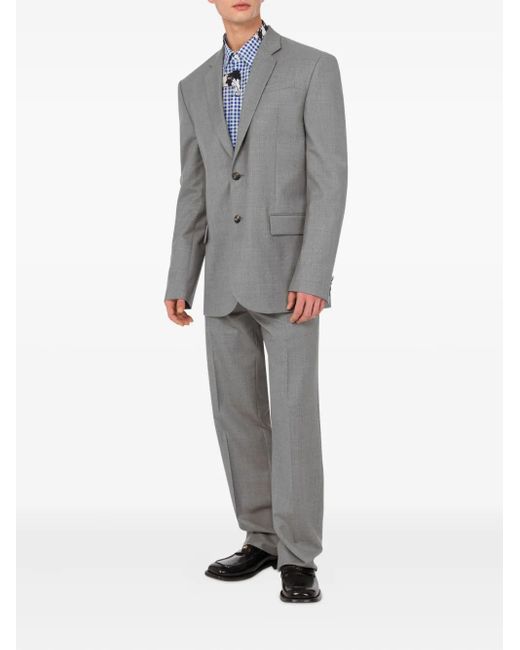Moschino Gray Single-Breasted Tailored Blazer for men