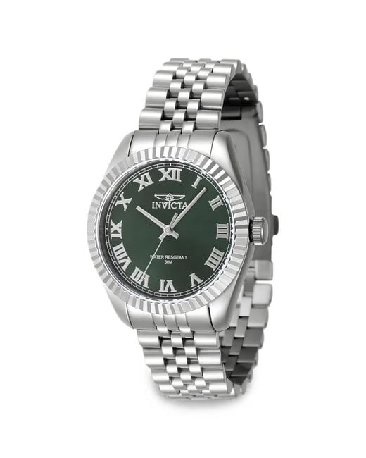 INVICTA WATCH White Montre Specialty Mm À Lunette Cannelée