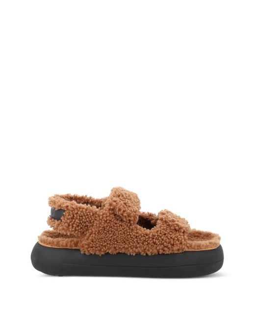Moon Boot Brown Shealing Sandals for men