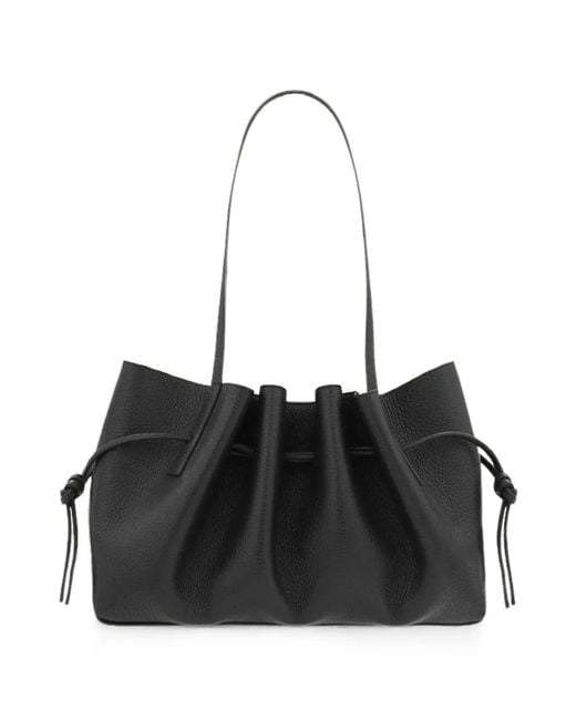 Yuzefi Black Scallop Tote Bag