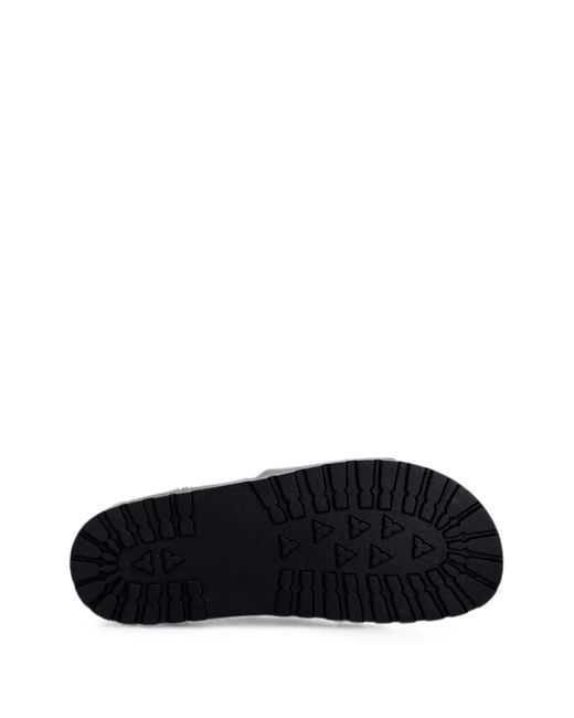 Versace Jeans Couture White Logo-Print Slides