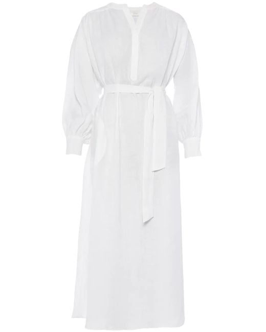 Eres White Aimée Linen Maxi Dress