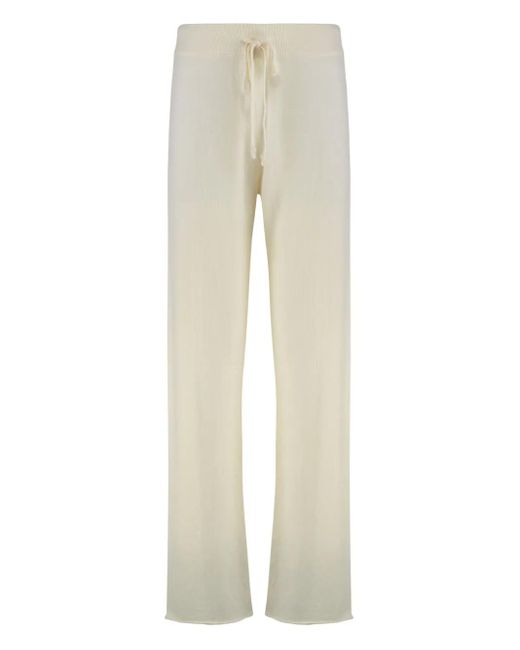 Pantalones de cachemira con cordones SABLYN de color Natural