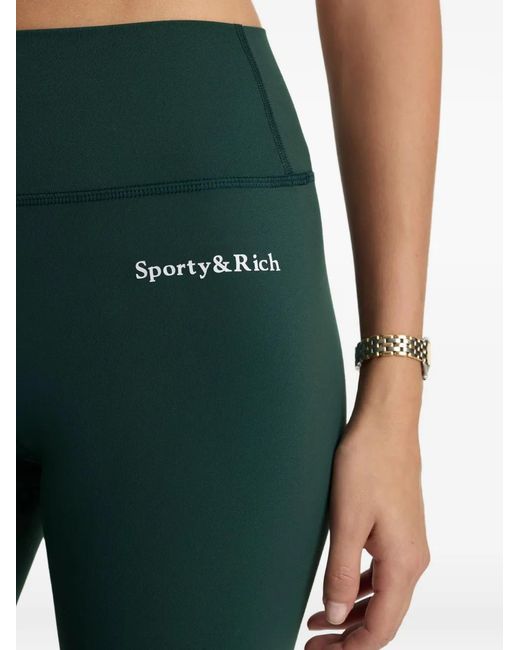 Sporty & Rich Green Logo Performance Trousers
