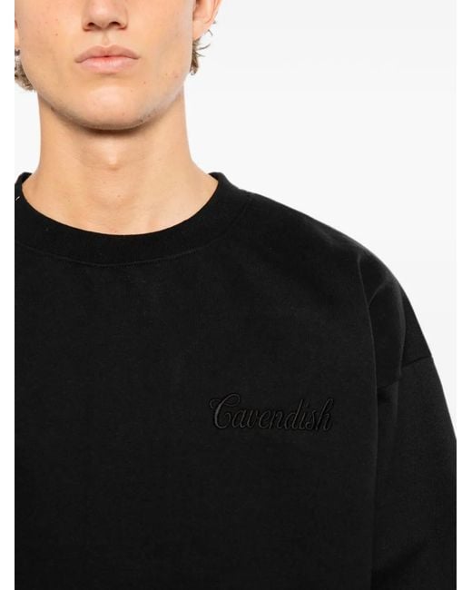 CAVENDISH® Black Sweat À Logo Brodé for men
