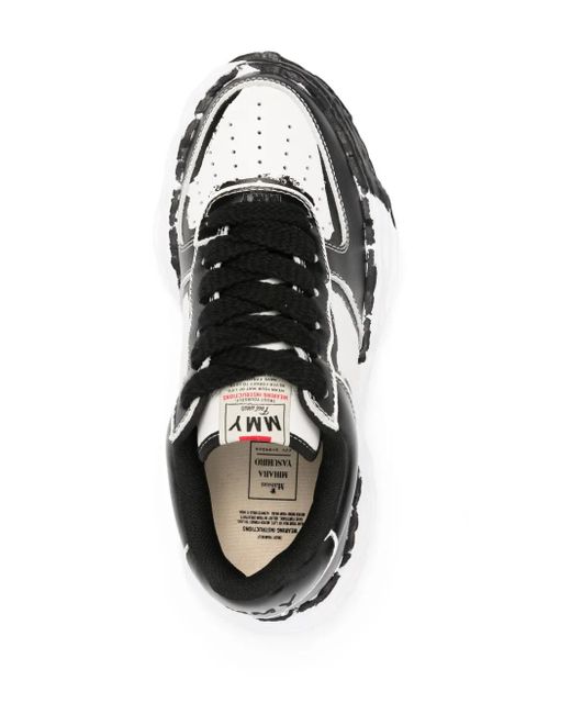 Maison Mihara Yasuhiro Black Panelled Lace-up Sneakers