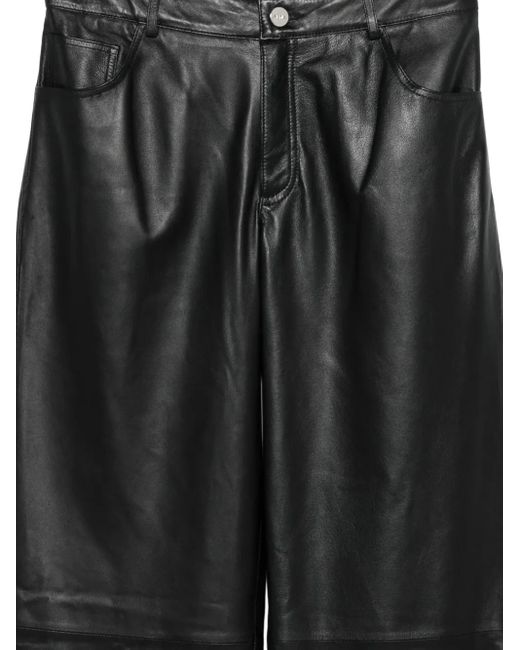 Arma Black Leather Trousers