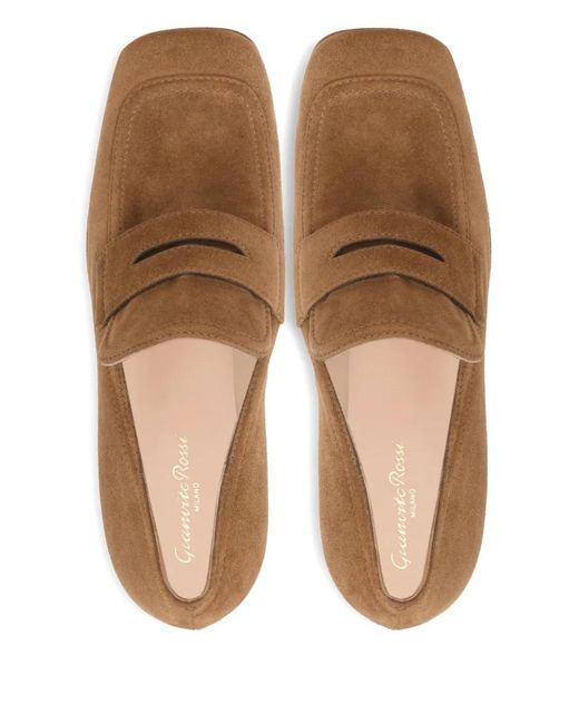 Gianvito Rossi Brown Rouen Platform Loafers