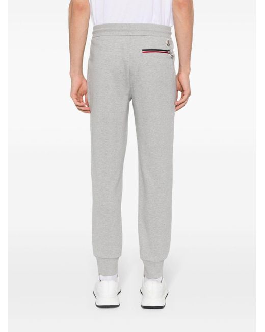 Moncler Gray Tapered Cotton Track Pants - Men's - Cotton for men