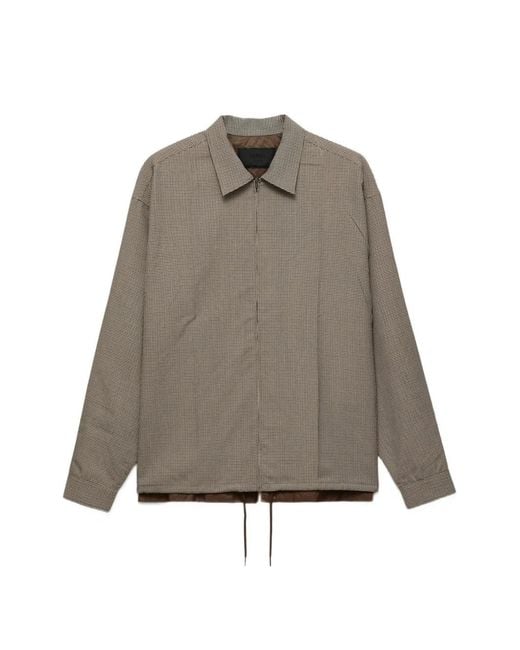 Prada Gray Wool Shirt for men