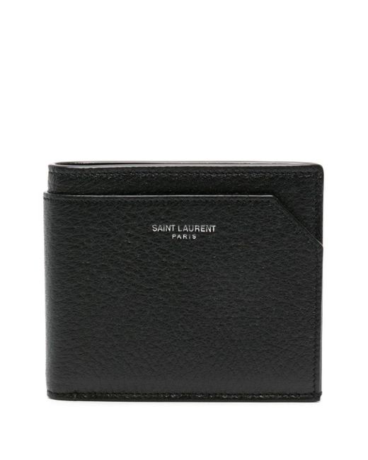 Saint Laurent Black Paris East/west Bi-fold Wallet for men